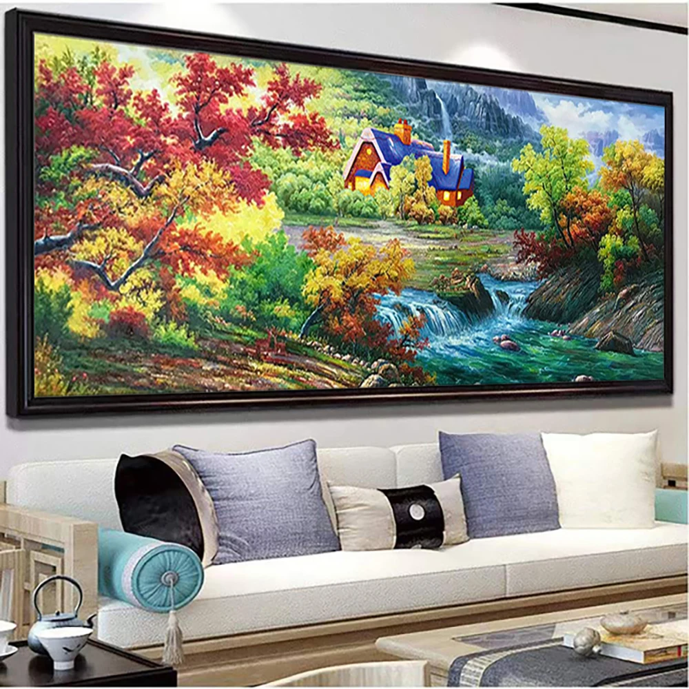 DIY Diamond Painting Mountain Hut Landscape Full Diamond Embroidery Waterfall Scenery Cross Stitch Wall Art Painting Home Decor 
DIY Diamond Painting Mountain Hut Landscape Full Diamond Embroidery Waterfall Scenery Cross Stitch Wall Art Painting Home Decor