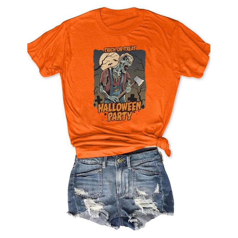 Rheaclot женская летняя повседневная хлопковая Футболка с круглым вырезом с рисунком трюка Хэллоуина
Rheaclot женская летняя повседневная хлопковая Футболка с круглым вырезом с рисунком трюка Хэллоуина