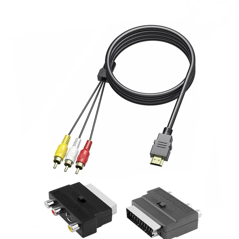 Hdmi-compatible To 3Rca Scart Two-In-One Adapter Cable 1.5M Hdmi-compatible Male S-Video To 3 Rca Av Audio Cable 3
Hdmi-compatible To 3Rca Scart Two-In-One Adapter Cable 1.5M Hdmi-compatible Male S-Video To 3 Rca Av Audio Cable 3