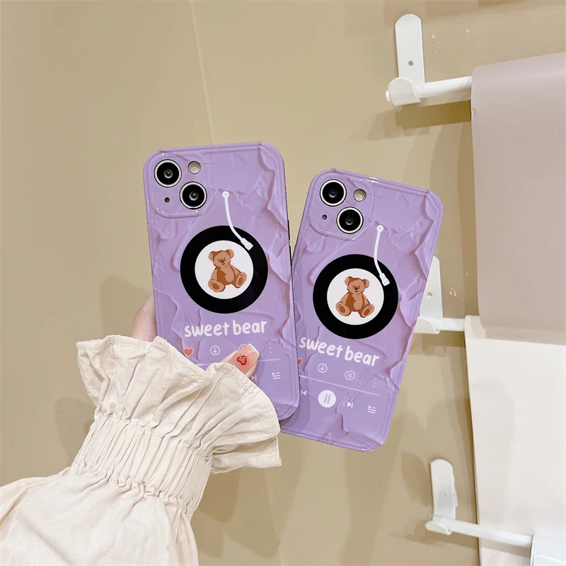Cute Sweet Bear Music Player Origami Texture Phone Cases For Iphone 13 12 Pro 11 X XR XS Max Antislip Protective Slim Back Cover
Cute Sweet Bear Music Player Origami Texture Phone Cases For Iphone 13 12 Pro 11 X XR XS Max Antislip Protective Slim Back Cover