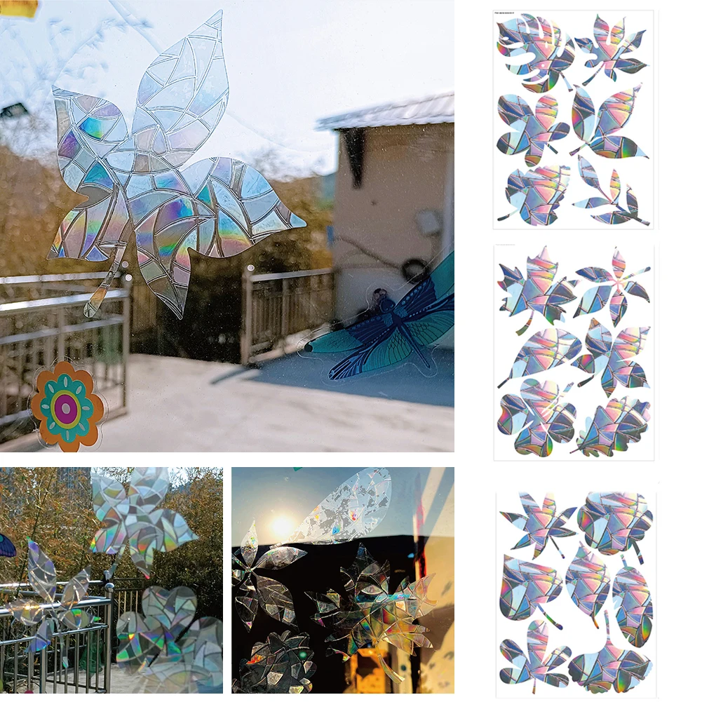19Pcs Rainbow Prism Electrostatic Glass Stickers PVC Leaves Static Bird Window Cling Non-Adhesive Rainbow Window Sticker
19Pcs Rainbow Prism Electrostatic Glass Stickers PVC Leaves Static Bird Window Cling Non-Adhesive Rainbow Window Sticker