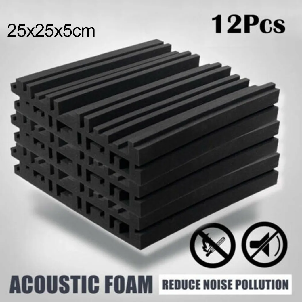 12Pcs Studio Acoustic Foam Panels Soundproof Sponge Diffusers Drum Room Absorption Treatment Wall Sounds Foam Pad
12Pcs Studio Acoustic Foam Panels Soundproof Sponge Diffusers Drum Room Absorption Treatment Wall Sounds Foam Pad
