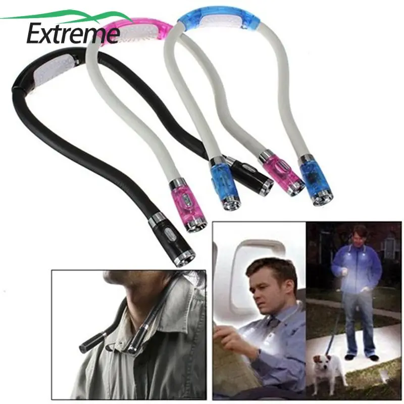 Flexible Hanging Neck Light Handsfree With 4LED Reading Lamp 3 Modes Portable Flashlight Soft Silicone Outdoor Camping Light
Flexible Hanging Neck Light Handsfree With 4LED Reading Lamp 3 Modes Portable Flashlight Soft Silicone Outdoor Camping Light