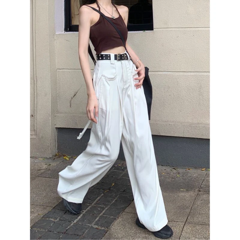 SuperAen 2022 Summer Solid Full Length Casual Overalls Loose Wide Leg Pants for Women
SuperAen 2022 Summer Solid Full Length Casual Overalls Loose Wide Leg Pants for Women