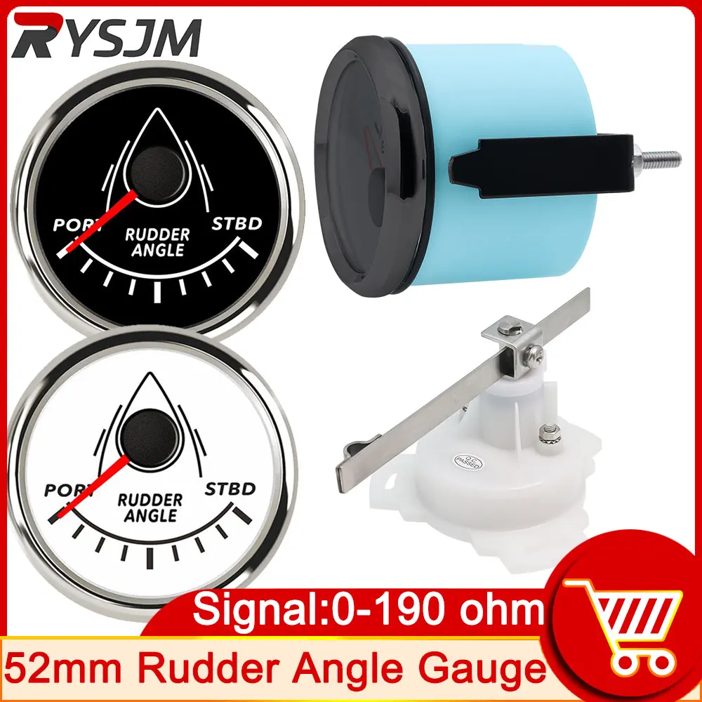 12V 24V 52mm Rudder Angle Indicator 0-190 Ohm Rudder Angle Sensor with Red Backlight Boat Marine Accessories Rudder Angle Meter
12V 24V 52mm Rudder Angle Indicator 0-190 Ohm Rudder Angle Sensor with Red Backlight Boat Marine Accessories Rudder Angle Meter