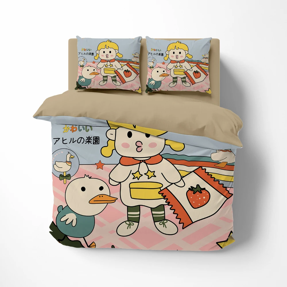 Linens Cartoon Bedding set twin queen king euro bed linen Quilt/Duvet cover set 2bedrooms lovely Bed set for kids baby duck
Linens Cartoon Bedding set twin queen king euro bed linen Quilt/Duvet cover set 2bedrooms lovely Bed set for kids baby duck