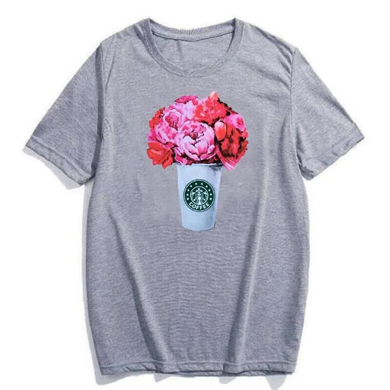 Fashion Floral Print Tee Shirt Femme Short Sleeve Harajuku Tshirt Casual Cotton T Shirt Women Tops Camiseta Mujer
Fashion Floral Print Tee Shirt Femme Short Sleeve Harajuku Tshirt Casual Cotton T Shirt Women Tops Camiseta Mujer