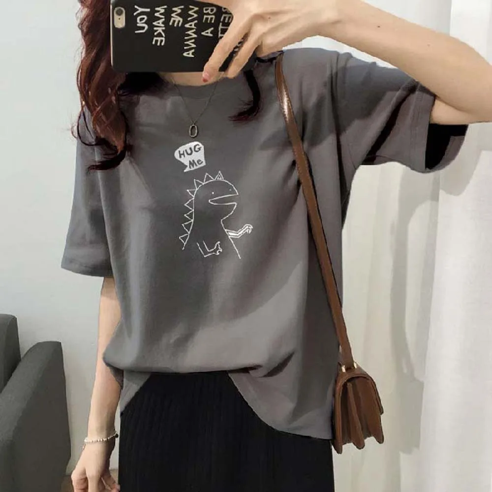 Casual Women T-Shirt Fashion Chic Short Sleeve Printing Patchwork Round Neck Pullover Loose Korea Style Leisure Women T-shirt
Casual Women T-Shirt Fashion Chic Short Sleeve Printing Patchwork Round Neck Pullover Loose Korea Style Leisure Women T-shirt