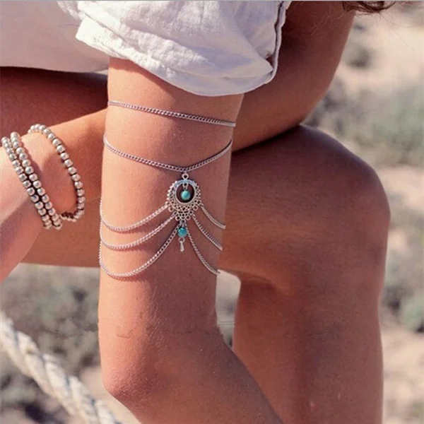 Multi-layer Foot Bracelet Anklet Boho Blue Upper Arms Chain Gypsy Festival Armlet Armbands Bracelet Chain Tassel Bangles
Multi-layer Foot Bracelet Anklet Boho Blue Upper Arms Chain Gypsy Festival Armlet Armbands Bracelet Chain Tassel Bangles