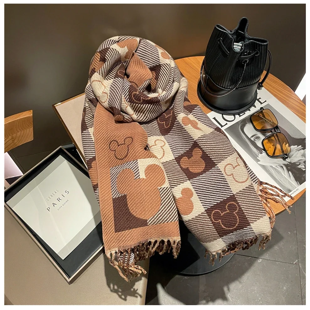 Disney Thick Warm Winter Scarf Mickey Mouse Design Print Women Cashmere Pashmina Shawl Lady Wrap Tassel Scarves Knitted Blanket 
Disney Thick Warm Winter Scarf Mickey Mouse Design Print Women Cashmere Pashmina Shawl Lady Wrap Tassel Scarves Knitted Blanket