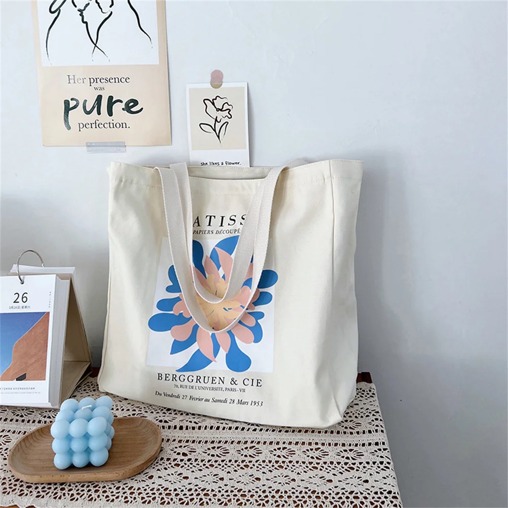 2023 Arts Female Canvas Shoulder Bag Henri Matisse Flower Print Zipper Book Handbag Thick Cotton Large Tote for Women Shopping
2023 Arts Female Canvas Shoulder Bag Henri Matisse Flower Print Zipper Book Handbag Thick Cotton Large Tote for Women Shopping