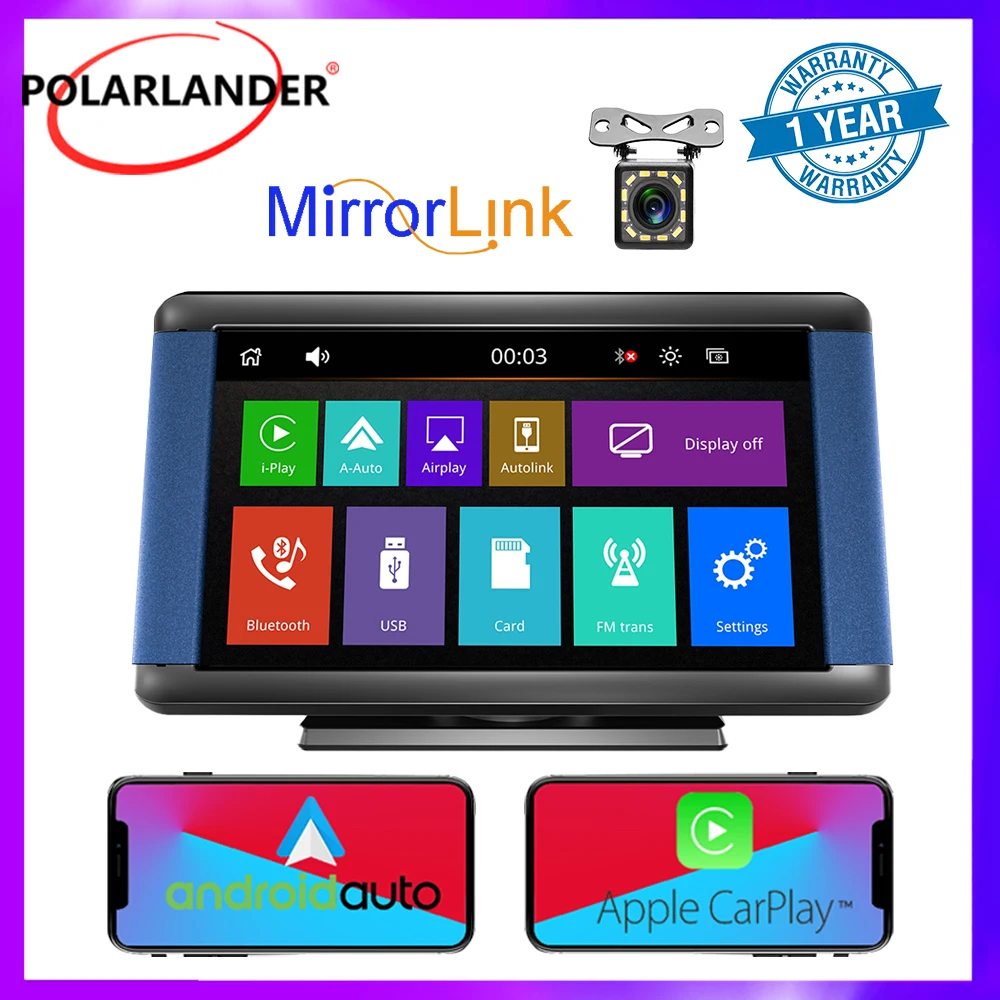 Car Multimedia MP5 Player Bluetooth Rear View Function CarPlay Wired/Wireless Screen Casting Wired/Wireless Android Auto 7 Inch
Car Multimedia MP5 Player Bluetooth Rear View Function CarPlay Wired/Wireless Screen Casting Wired/Wireless Android Auto 7 Inch