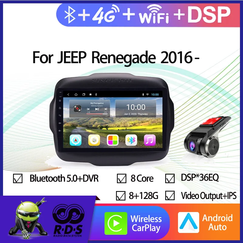 6G+128G Android Car GPS Navigation For JEEP Renegade 2016- With Mirror Link Wifi 4G DSP CARPLAY Backup Camera Support USB DVR
6G+128G Android Car GPS Navigation For JEEP Renegade 2016- With Mirror Link Wifi 4G DSP CARPLAY Backup Camera Support USB DVR