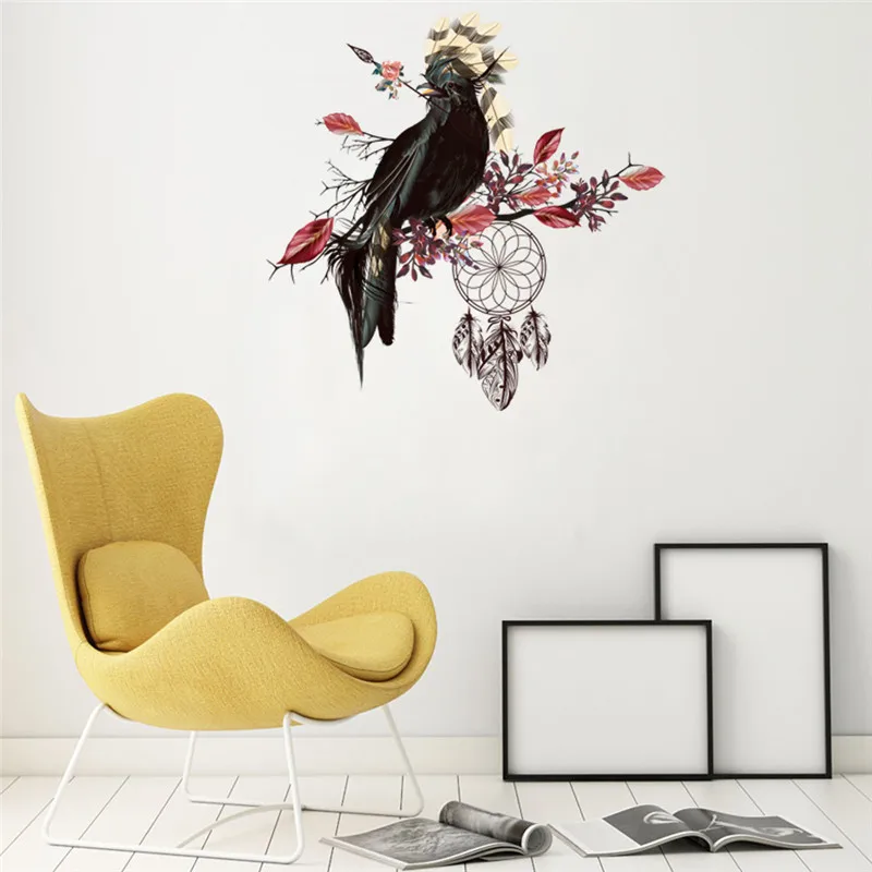 3D Dream Catch Feather Flower Birds on Tree Branch Vinyl Wall Stickers Vintage Home Decoration Accessory Cartoon Window Sticker
3D Dream Catch Feather Flower Birds on Tree Branch Vinyl Wall Stickers Vintage Home Decoration Accessory Cartoon Window Sticker