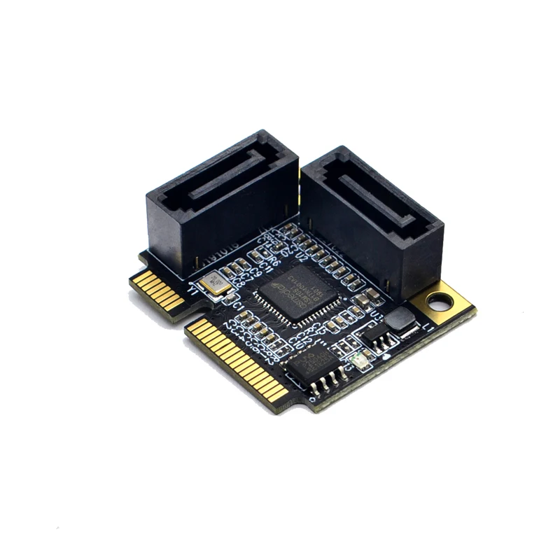 BTBcoin Add On Card Mini PCI-E PCI Express to 2 Ports SATA 3.0 Converter SSD HDD SATA3 Controller Expansion Card SATA Multiplier
BTBcoin Add On Card Mini PCI-E PCI Express to 2 Ports SATA 3.0 Converter SSD HDD SATA3 Controller Expansion Card SATA Multiplier