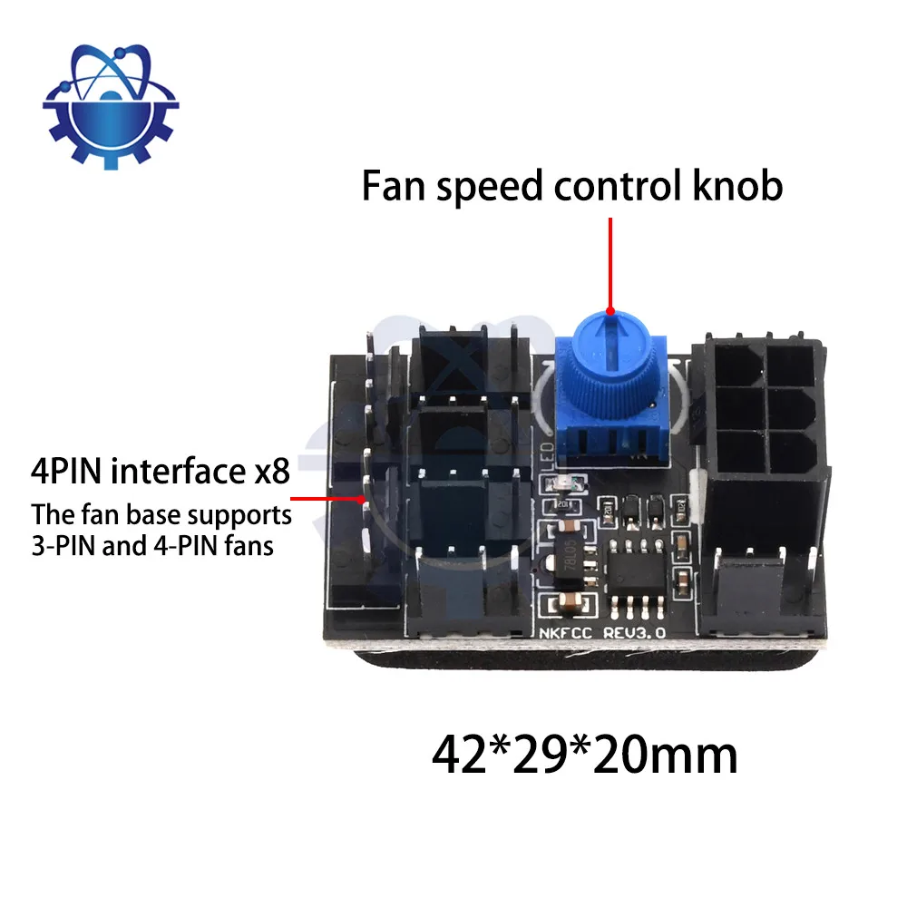 High Power Case Cooling Fan Speed Controller DC12V 6Pin 3/4PIN Pin Controller 8 PWM Hub Suitable For Insertion Computer Devices
High Power Case Cooling Fan Speed Controller DC12V 6Pin 3/4PIN Pin Controller 8 PWM Hub Suitable For Insertion Computer Devices