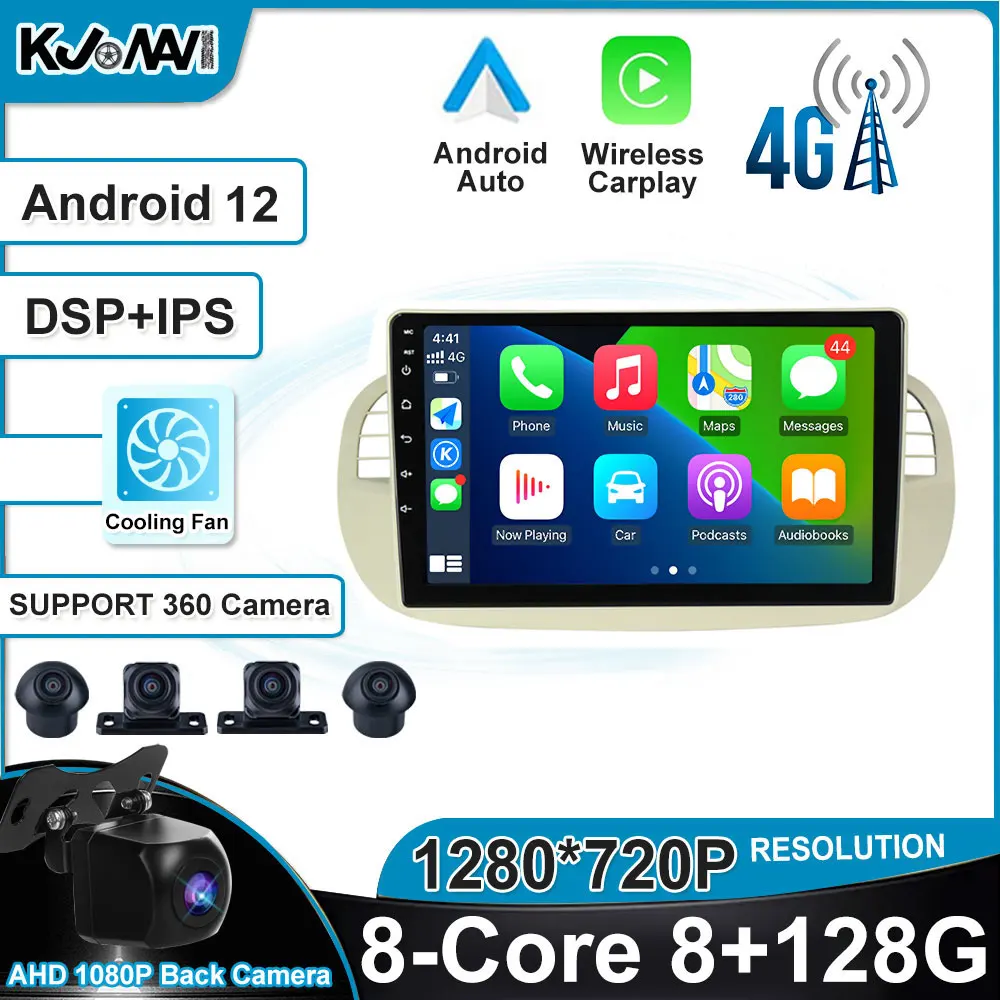 9 " IPS Touch Screen Quad Core Auto Player Android 12 For FIAT 500 Radio GPS RDS WIFI Bluetooth Lenkrad Stereo NO DVD
9 " IPS Touch Screen Quad Core Auto Player Android 12 For FIAT 500 Radio GPS RDS WIFI Bluetooth Lenkrad Stereo NO DVD