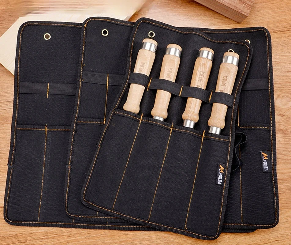 Chisel Carrying Case Canvas Pocket Tool Roll Holder Wrench Pouch 4 Pockets Organizer For Knife Hammers Gouges Carpenter JU31104
Chisel Carrying Case Canvas Pocket Tool Roll Holder Wrench Pouch 4 Pockets Organizer For Knife Hammers Gouges Carpenter JU31104