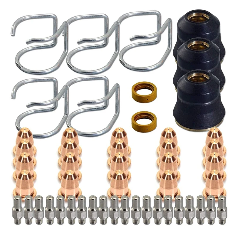 50Pcs Plasma Cutter Torch S45 Accessory PR0010 Electrodes PD0116-08 Nozzle Tips Spacer Guide Retaining Cap For S45 Torch
50Pcs Plasma Cutter Torch S45 Accessory PR0010 Electrodes PD0116-08 Nozzle Tips Spacer Guide Retaining Cap For S45 Torch