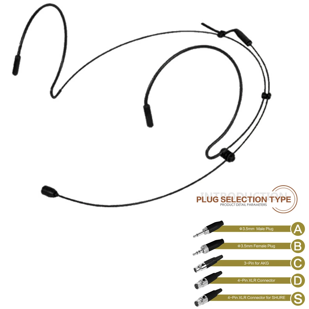 Double Earhook Headset Mic Headworn Microphone For Sennheiser For Shure Wireless 4-pin XLR Connector For Shure Wireless
Double Earhook Headset Mic Headworn Microphone For Sennheiser For Shure Wireless 4-pin XLR Connector For Shure Wireless