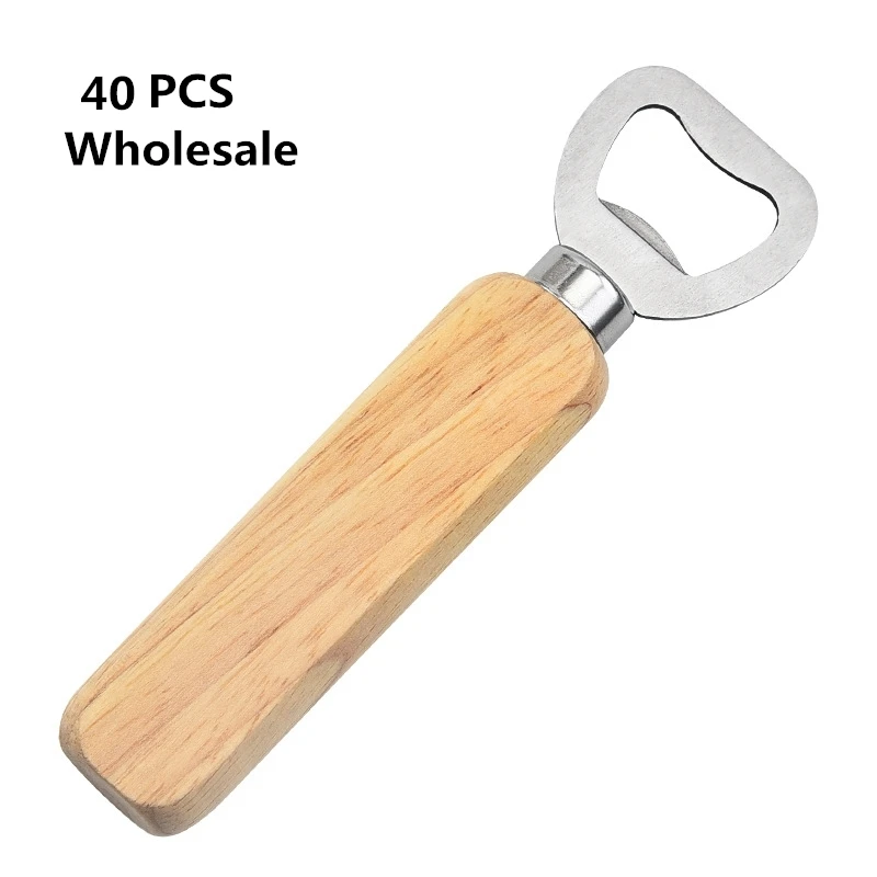 40PCS Portable Stainless Steel Bottle Opener Wooden Handle Bottle Opener Soda Beverage Wine Beer Bartender Kitchen Bar Tools 
40PCS Portable Stainless Steel Bottle Opener Wooden Handle Bottle Opener Soda Beverage Wine Beer Bartender Kitchen Bar Tools