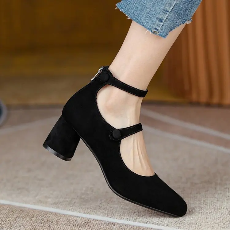 Туфли женские на толстом каблуке, Туфли Мэри Джейн, матовые однотонные, круглый носок, высокий каблук, свадьба, черные, весна-лето
Туфли женские на толстом каблуке, Туфли Мэри Джейн, матовые однотонные, круглый носок, высокий каблук, свадьба, черные, весна-лето