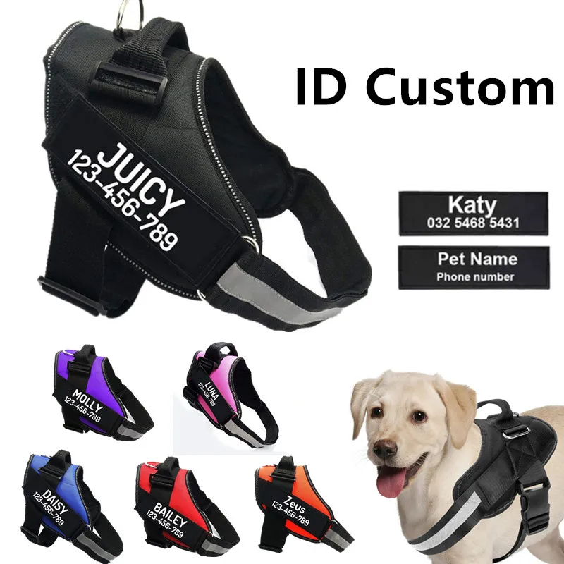 Personalized DIY Dog Harness And Leash Set With Name Tag ID Patch Dog Chest Pet Harness NO PULL Reflective Vest Puppy Harness
Personalized DIY Dog Harness And Leash Set With Name Tag ID Patch Dog Chest Pet Harness NO PULL Reflective Vest Puppy Harness