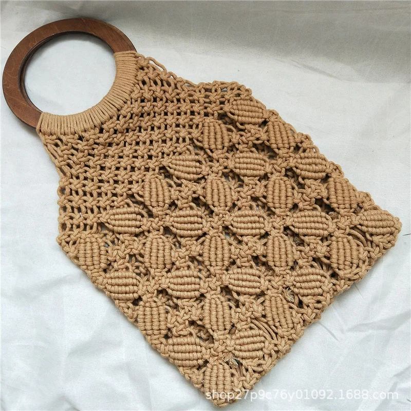 New hand woven cotton bag leisure bag women's handbag bag
New hand woven cotton bag leisure bag women's handbag bag