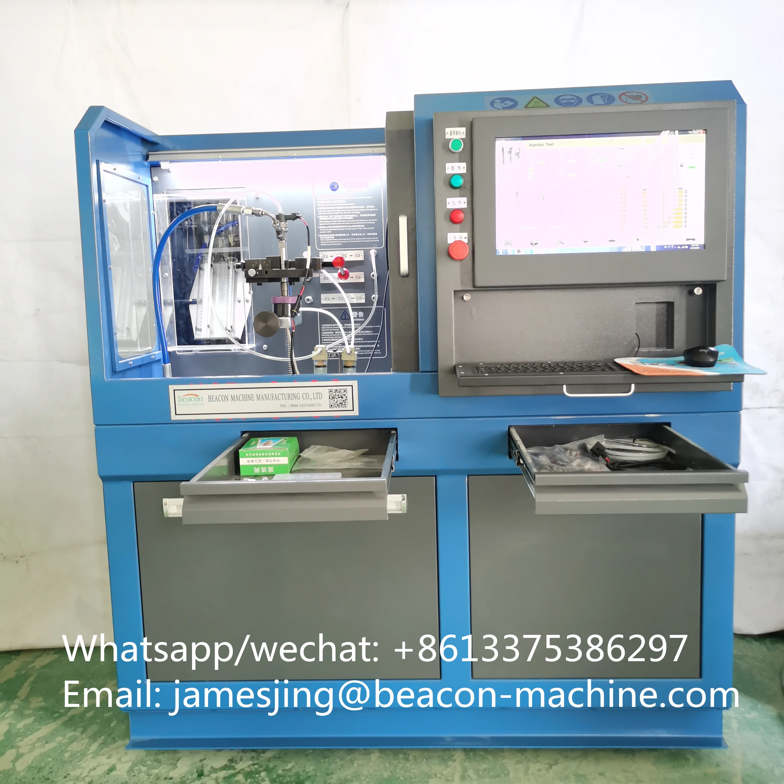 

Global Diesel Cr309 Common Rail Injector Test Equpment Flow Bench For Diesel Injectors With Measuring Cup And Flow Meter
