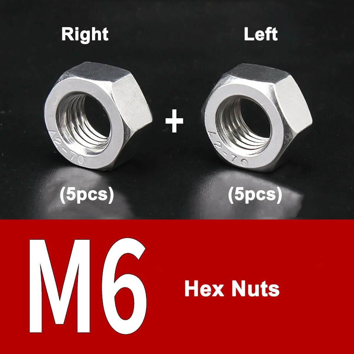 M4~M16 Left and Right Hand Thread Hex Nut Set 304 A2 Stainless Steel Positive and Reverse Thread Hexagon Nuts Kit
M4~M16 Left and Right Hand Thread Hex Nut Set 304 A2 Stainless Steel Positive and Reverse Thread Hexagon Nuts Kit