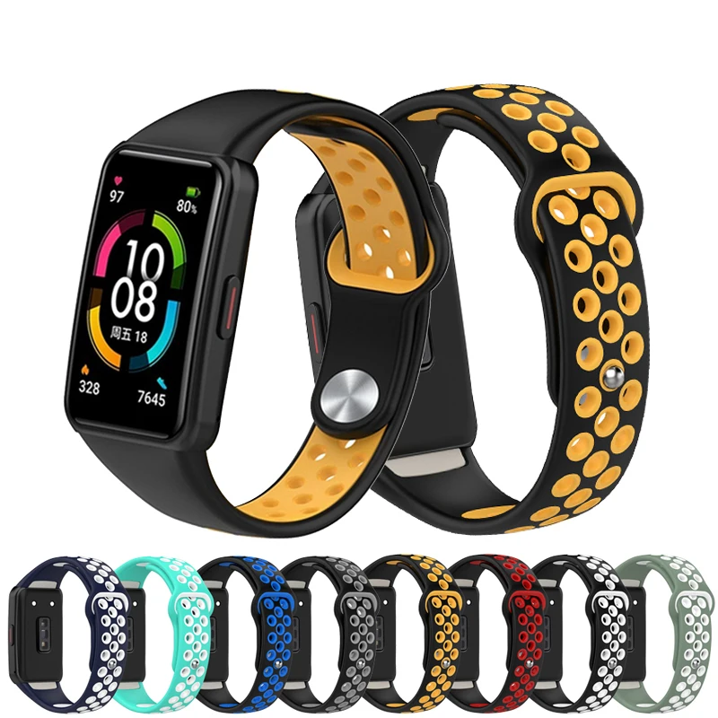Ремешок силиконовый для смарт-часов Huawei Band 6, сменный Воздухопроницаемый спортивный браслет для Honor Band 6
Ремешок силиконовый для смарт-часов Huawei Band 6, сменный Воздухопроницаемый спортивный браслет для Honor Band 6