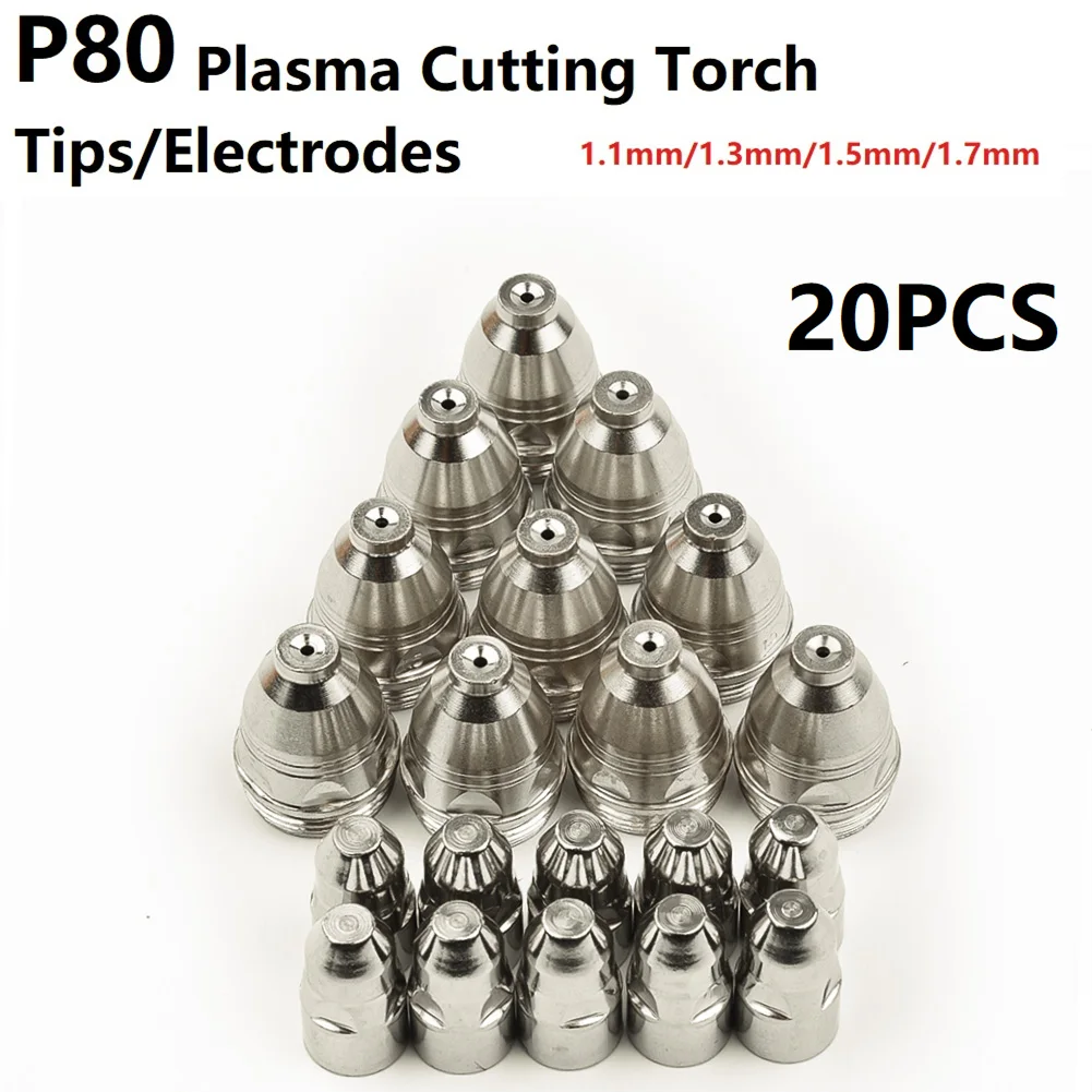20 Pcs Electrode Nozzle P80 Plasma Cutting Torch 60A 80A 100A P80 CNC Plasma Torch Tip Electrode Nozzle Torch Consumables Tools
20 Pcs Electrode Nozzle P80 Plasma Cutting Torch 60A 80A 100A P80 CNC Plasma Torch Tip Electrode Nozzle Torch Consumables Tools