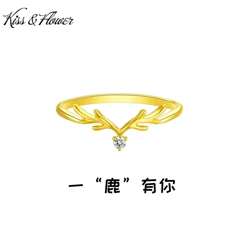 KISS&FLOWER RI160 Fine Jewelry Wholesale Woman Girlfriend Party Birthday Wedding Christmas Gift Deer Be With You 24KT Gold Ring
KISS&FLOWER RI160 Fine Jewelry Wholesale Woman Girlfriend Party Birthday Wedding Christmas Gift Deer Be With You 24KT Gold Ring