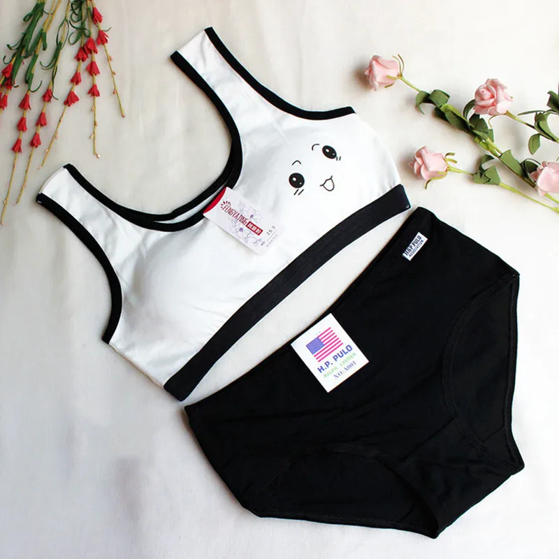2 Pcs/Set Soft Cotton Grilled Bra Briefs Set Children Underwear Training Bra Briefs 8-14Years
2 Pcs/Set Soft Cotton Grilled Bra Briefs Set Children Underwear Training Bra Briefs 8-14Years