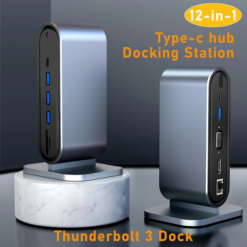 12 In 1 Vertical Thunderbolt Dock HD Hub Usb 3.0 Type-C Docking Station for Macbook Pro Air Mac Mobile Phone Laptop Accessories
12 In 1 Vertical Thunderbolt Dock HD Hub Usb 3.0 Type-C Docking Station for Macbook Pro Air Mac Mobile Phone Laptop Accessories