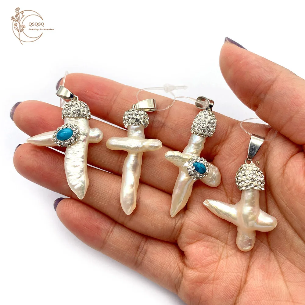 Irregular Shape Natural Freshwater Pearls White with Diamonds Pendant Diy Charms for Jewelry Making Necklace Earrings Charm
Irregular Shape Natural Freshwater Pearls White with Diamonds Pendant Diy Charms for Jewelry Making Necklace Earrings Charm