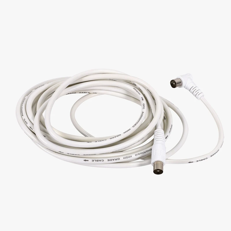 PAL Male To Male TV Lead Shielded Aerial Coaxial Cable 5M 16.4Ft White
PAL Male To Male TV Lead Shielded Aerial Coaxial Cable 5M 16.4Ft White