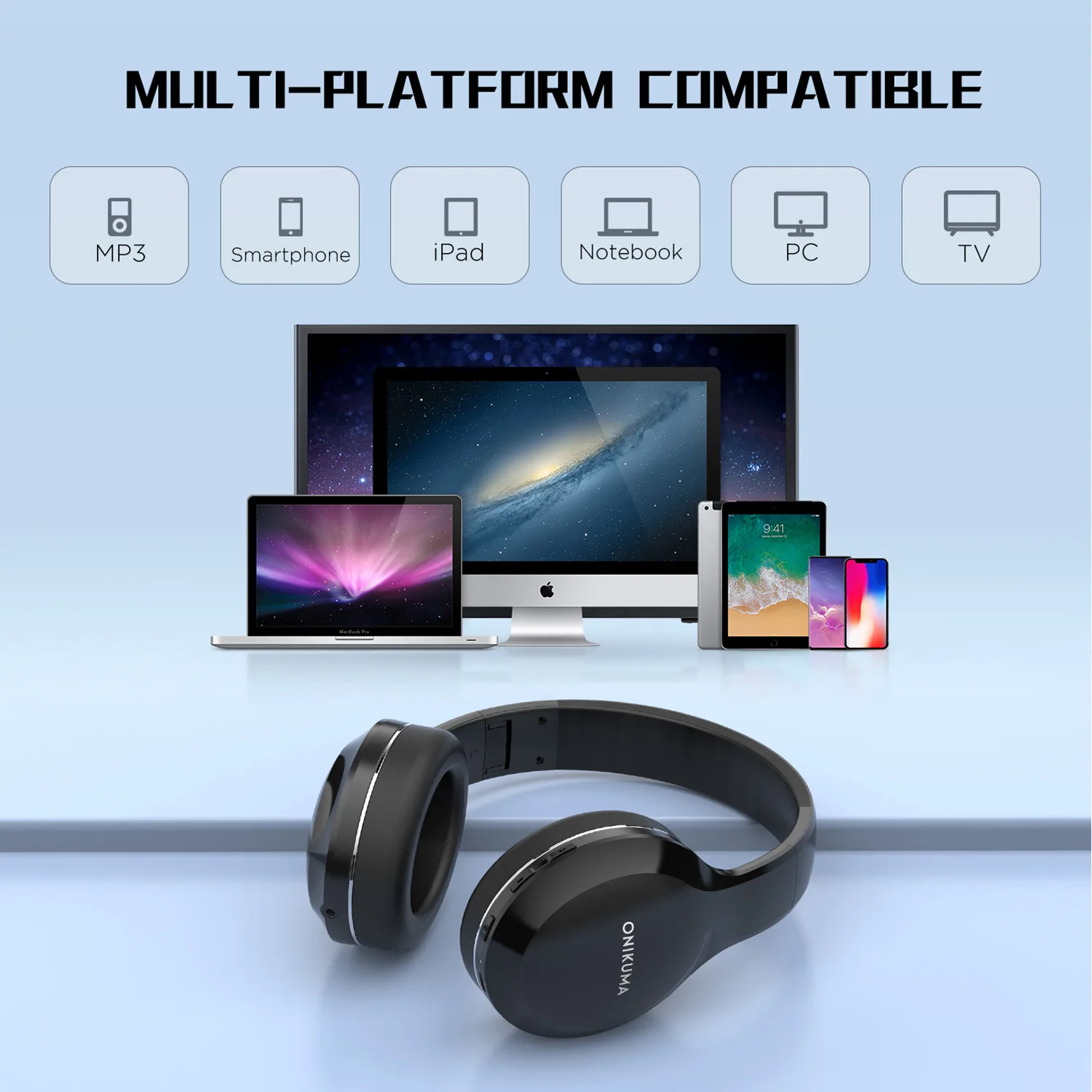 ONIKUMA B2 Bluetooth Headphones Subwoofer Sports Headphones Headset Wireless Bluetooth HiFi Earphones 200 Hours Long Standby
ONIKUMA B2 Bluetooth Headphones Subwoofer Sports Headphones Headset Wireless Bluetooth HiFi Earphones 200 Hours Long Standby