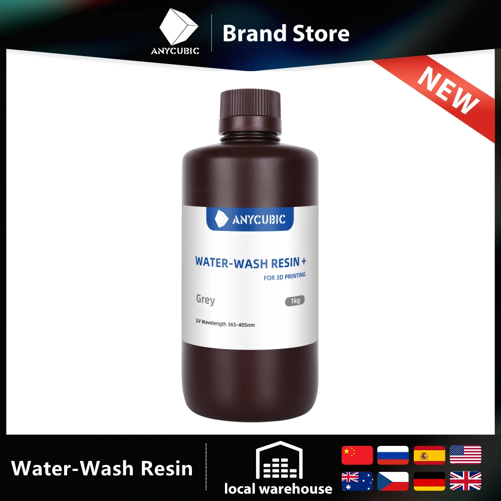 ANYCUBIC Water-Wash Resin + 3D Printer Resin Water-Washable Low odor Printing For Photon mono X 6K Photon M3 MAX 7K M3 Plus
ANYCUBIC Water-Wash Resin + 3D Printer Resin Water-Washable Low odor Printing For Photon mono X 6K Photon M3 MAX 7K M3 Plus