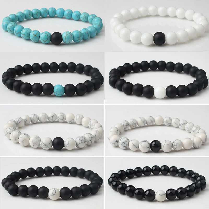 5A Natural Stone Bracelet 8mm White Stone Frosted Black Stone Bracelet For Diy Jewelry Couple Men and Women Present Accessories
5A Natural Stone Bracelet 8mm White Stone Frosted Black Stone Bracelet For Diy Jewelry Couple Men and Women Present Accessories