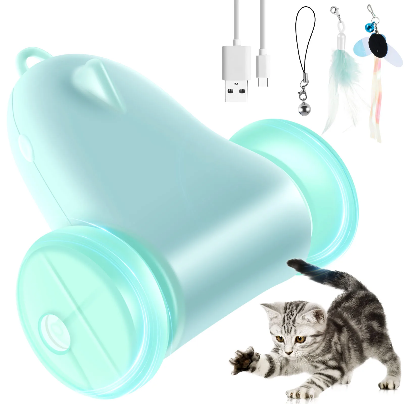 Интерактивные игрушки для кошек с красочной планкой, USB перезаряжаемая Автоматическая игрушка для кошек с 3 сменными подвесками, смешные случайные
Интерактивные игрушки для кошек с красочной планкой, USB перезаряжаемая Автоматическая игрушка для кошек с 3 сменными подвесками, смешные случайные