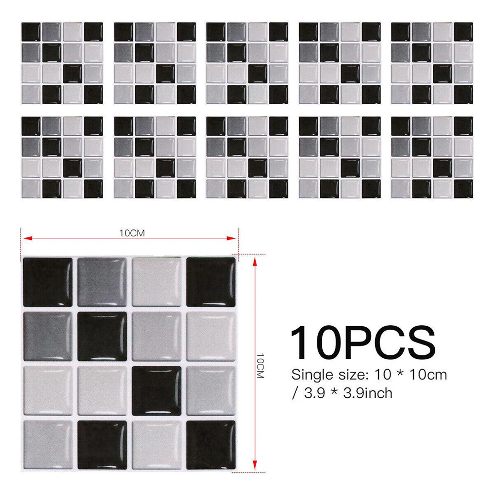 10PCS Stereo Bright Film Mosaic Creative Tile Sticker Decoration DIY Wall Floor Sticker For Bathroom Sticker Kitchen
10PCS Stereo Bright Film Mosaic Creative Tile Sticker Decoration DIY Wall Floor Sticker For Bathroom Sticker Kitchen