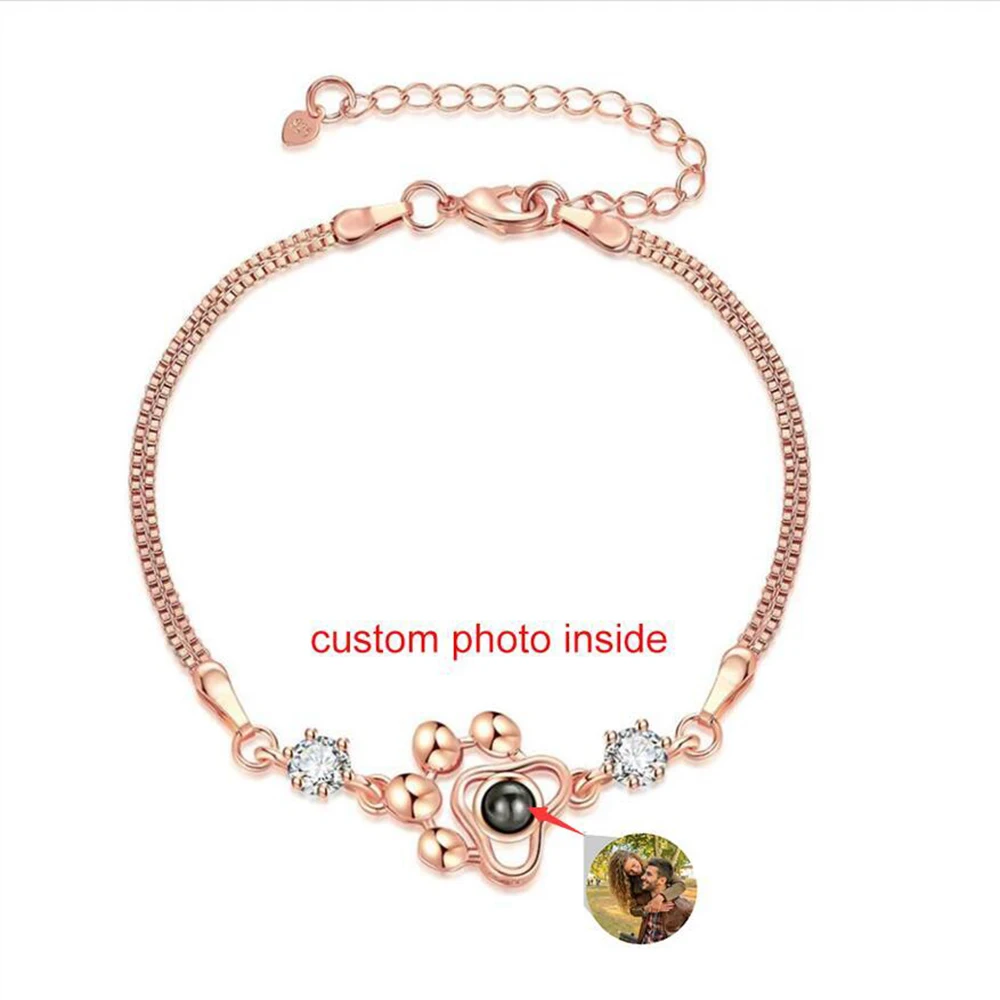 Personalized Projection Photo Heart Pendant Bracelets 100 Languages I Love You Nano Projection Bracelet Photo Party Jewelry Gift
Personalized Projection Photo Heart Pendant Bracelets 100 Languages I Love You Nano Projection Bracelet Photo Party Jewelry Gift