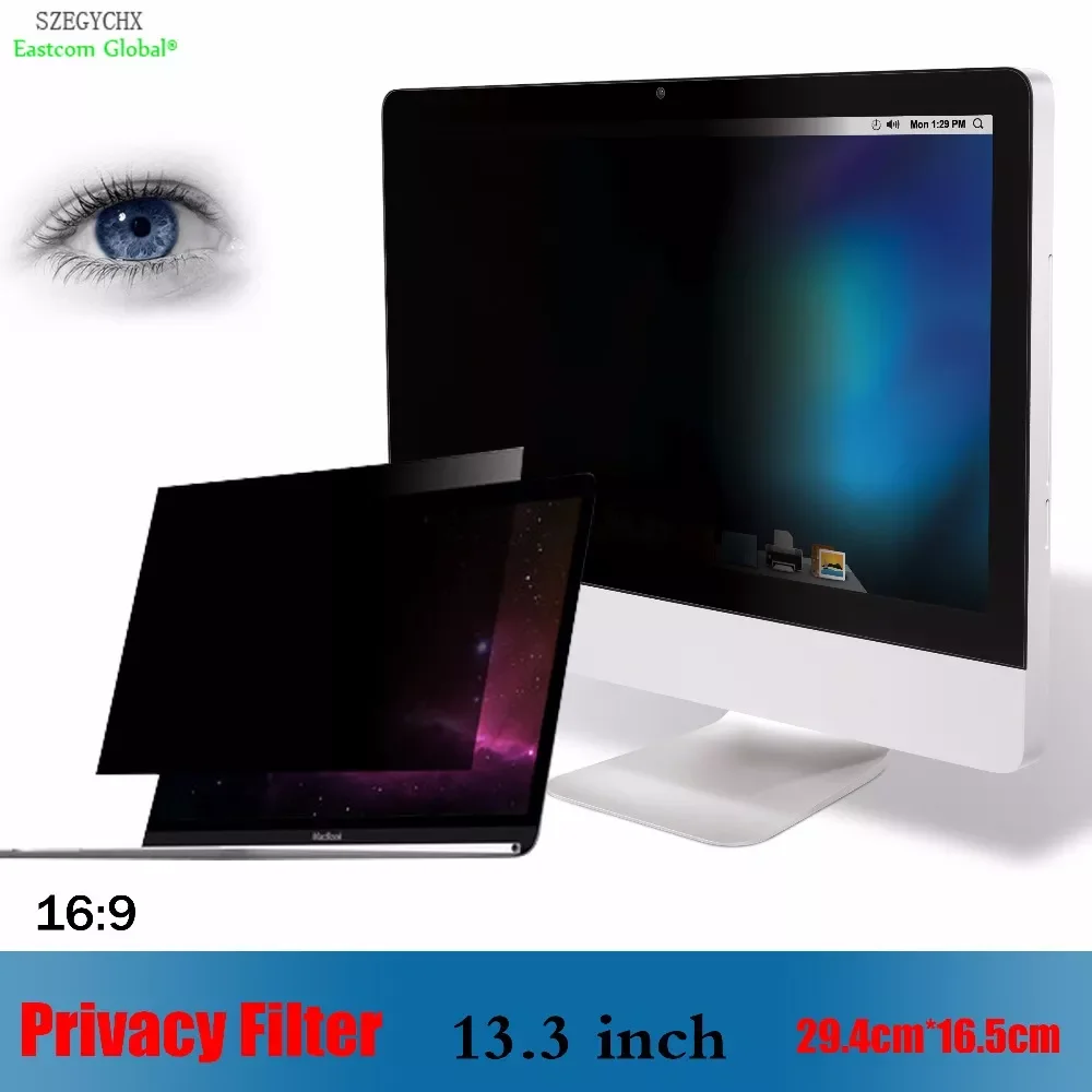 13.3 inch 16:9 29.4cm*16.5cm Screen Protectors Laptop Privacy Computer Monitor Protective Film Notebook Computers Privacy Filter
13.3 inch 16:9 29.4cm*16.5cm Screen Protectors Laptop Privacy Computer Monitor Protective Film Notebook Computers Privacy Filter