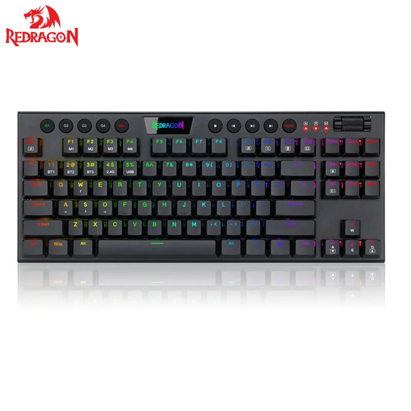 Redragon K621 Horus Wireless RGB Mechanical Keyboard 5.0 BT/2.4 Ghz/Wired Three Modes Ultra-Thin Low Profile Bluetooth Keyboard
Redragon K621 Horus Wireless RGB Mechanical Keyboard 5.0 BT/2.4 Ghz/Wired Three Modes Ultra-Thin Low Profile Bluetooth Keyboard