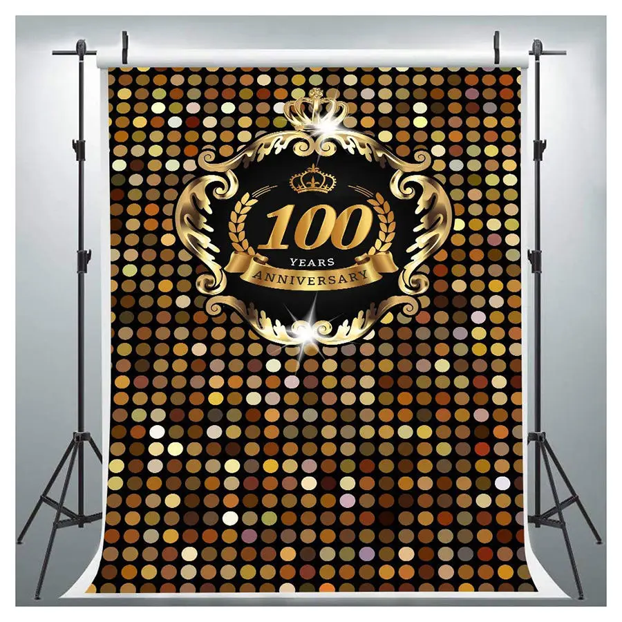 100th Anniversary Photography Backdrop Golden Shiny Background Great for Wedding Graduation Retirement Party Table Photo Booth
100th Anniversary Photography Backdrop Golden Shiny Background Great for Wedding Graduation Retirement Party Table Photo Booth