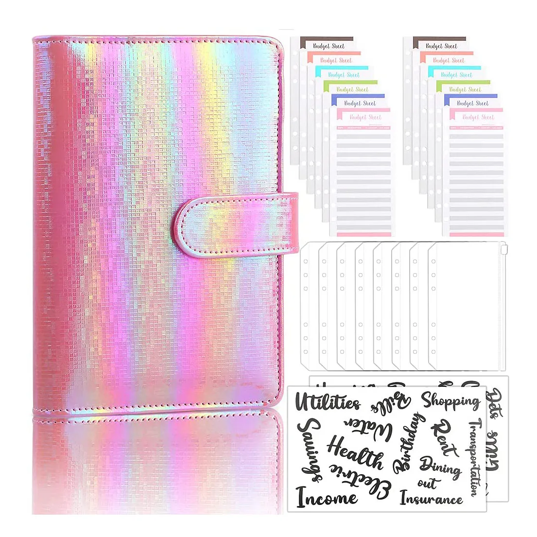 A6 Cash Envelopes Budget Binder System with 8PCS A6 Binder Zippe Pockets,12PCS Expense Budget Sheets, 2PCS Letter Sticker Labels
A6 Cash Envelopes Budget Binder System with 8PCS A6 Binder Zippe Pockets,12PCS Expense Budget Sheets, 2PCS Letter Sticker Labels