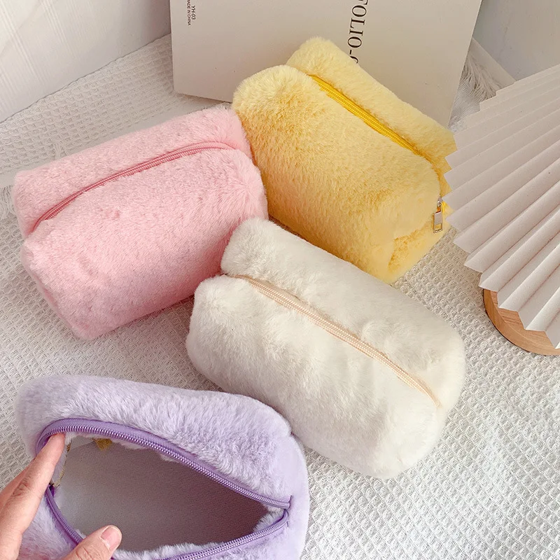 1 Pc Solid Color Plush Makeup Bag for Women Soft Travel Cosmetic Bag Organizer Case Young Lady Makeup Case Travel Accessories
1 Pc Solid Color Plush Makeup Bag for Women Soft Travel Cosmetic Bag Organizer Case Young Lady Makeup Case Travel Accessories