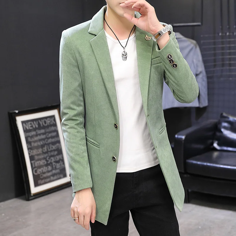 Men's fashion suit jacket 2022 new ice fleece medium long suit hair stylist PI Shuai versatile clothes suit 930
Men's fashion suit jacket 2022 new ice fleece medium long suit hair stylist PI Shuai versatile clothes suit 930