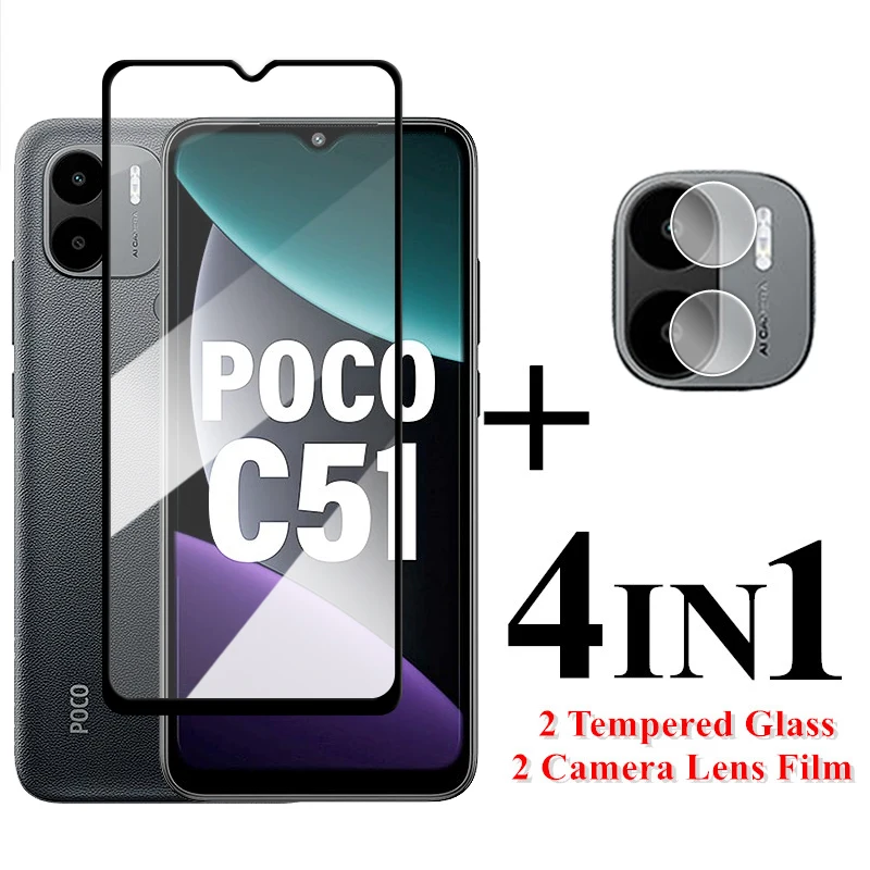 For Xiaomi POCO C51 Screen Protector 6.52 inch Full Cover Glass For POCO C55 C50 C40 C51 Tempered Glass POCO C50 C51 Lens Flim
For Xiaomi POCO C51 Screen Protector 6.52 inch Full Cover Glass For POCO C55 C50 C40 C51 Tempered Glass POCO C50 C51 Lens Flim